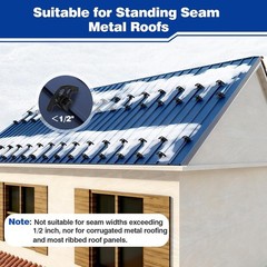 52 Pack Snow Guards Metal Roofs No-Drill Installation for Roofs Standing Seam