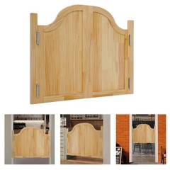 Modern Partition Door Log Color Swing Solid Wood Doorfor Shop Entrance Partition