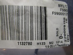 1/4″-20 x 1″ Type B Regular Thumb Screw, No Shoulder, Zinc QTY 10