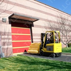 Commercial [9′ x 9′] Vinyl Pro Roll Up Door Using External Motor | Fabric Door