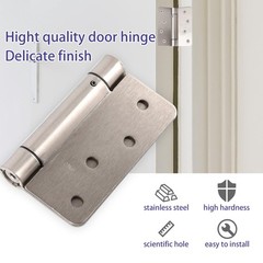 Self Closing Door Hinge 4 inch Satin Nickel Auto Close Hinges Adjustable 4″ x…