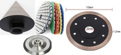 Countertop Installer Diamond Tool Kit 1-7/8″ Hole Enlarger Blade Polishing Pads