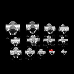 304 Stainless Steel 4 Way Pipe Fitting BSP Thread Female/Male Connector Adaptor