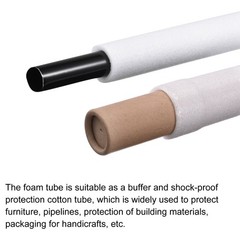 Pack of 2,Foam Tube Sponge Protective Sleeve Heat 20x30mm/0.8″ ID 1.2″ OD White