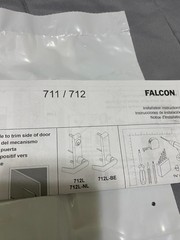 Falcon 712L-NL-R/V – Night Latch Function Exit Device Lever Trim for 24 Series R