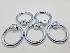 Keeler Chrome Drop Ring Cabinet Pull Handles 2″ Outer Diameter Lot of 5