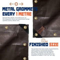 13 x 20Ft Extra Super Heavy Duty 12 Mil Thick Waterproof Brown Pure Tarp Cove…