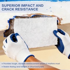 ZXQDRE 1708 Biaxial Fiberglass Cloth Mat Roll, 4″ x 4 Inch x 10 Yard, White