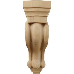 Ekena Millwork COR03X06X10TSCH Boston Scroll Wood Corbels 3.375″W Cherry