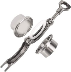OD 38 -102 mm 3″ 2″ 4″ Sanitary Weld Ferrule + Tri Clamp + PTFE Gasket SS 316