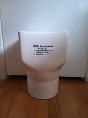 ADS Nyloplast 8x8x8 Downspout Adapter 0888FH – White, Brand New