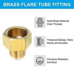 3/4” Female Flare*5/8” Male Flare Connector, Brass Adapter Reducing