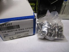 1/4″-20 x 1/4″ Hex Cup Point Grade 18-8 Stainless Steel Socket Set Screw QTY 100