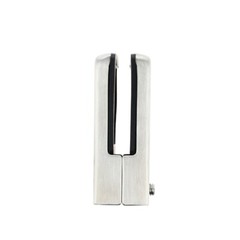 8Pcs Square Glass Clamps with 2pcs Hex Screwdriver Brushed Nickel 64x42x24mm