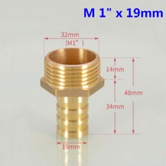 1/2″ ~ 2″ Stecker Adapter Stachelverbinder Rohrschlauch Düse Beschläge Messing