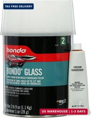 Bondo Glass Short Strand Reinforced Fiberglass Filler,Stage 2, 2.56 Oz Filler an