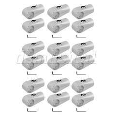 18 Pcs Metal T Tube Connector Pipe Clamp Clip 1″ Inner Dia for Shelves