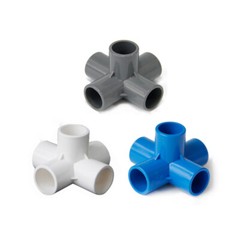 5-Way Elbow PVC Pipe Fitting Adhesive Sleeve Metric Aquarium Pond Tank 20mm-50mm