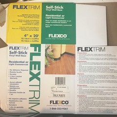 Flexco FLEXTRIM Vinyl Wall Base Trim 4 in x 20 ft True White Model FC40C54S046