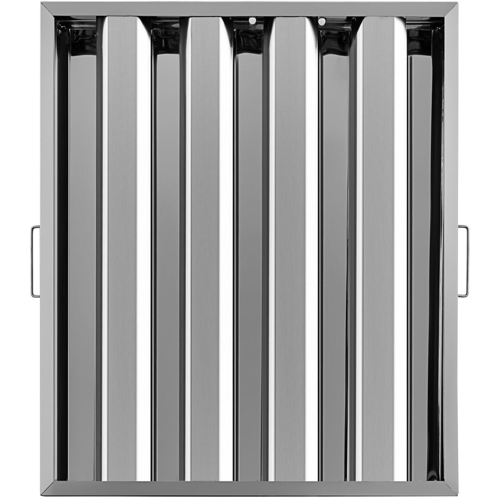 6-Pack 19.5W x 24.5H Inch 430 Stainless Steel 4 Grooves Commercial Hood Filters