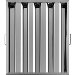 6-Pack 19.5W x 24.5H Inch 430 Stainless Steel 4 Grooves Commercial Hood Filters