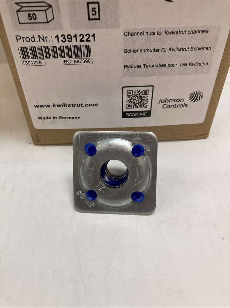 Box Of 50 KWIKSTRUT QRN M12 Channel Nut | 1391221 | U.S.A. SELLER