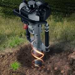 37.77cc Gas-Powered T Post Driver,4-Stroke Engine Gasoline Fence Piling Pounder,