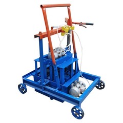 220V Hollow Block Making Machine 3-Block 15.7×5.9×7.8″ Bricks Each Time 550WX2
