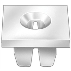 AVC.8435 AUVECO 8435 Square Head License Plate Nut, 1/4 in Screw x (0.08 in THK