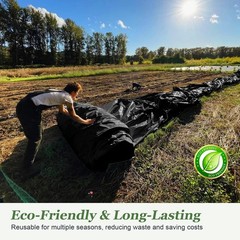 Heavy Duty 6 Mil Black Plastic Sheeting Roll 10′ x 25′ – UV Resistant, Garden, V