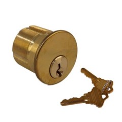 2X Mortise Lock SC1 Cylinders Adams Rite KD Type 4Key For Store Front Door Brass