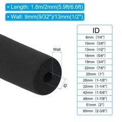 3/4″(19mm)x6Ft Pipe Insulation Foam Tube Pipe Cover Wrap Roll Bar Padding