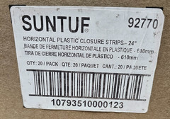 Lot of 20 Palram SUNTUF 92770 Horizontal Plastic Roof Closure Strips 24″ Beige