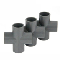 PVC 4-Way Equal Water Supply Connector Coupling Pressure Pipe Fittings 20~160mm