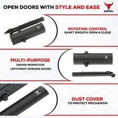 Commercial/Residential Grade Door Closer | Aluminum Heavy Duty 3 Spring Hydra…