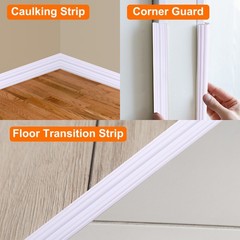 Wall Corner Protector 1.6″ 10FT Self Adhesive Wall Trim Molding, Light Brown