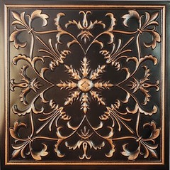 PAINTSDECOR Traditional copper PL70 Tin 2*2 Square Ceiling Tiles New Style