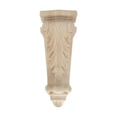Outwater 11-1/4″ x 4-3/8″ x 2-1/4″ Unfinished Maple Acanthus Leaf Wood Corbel