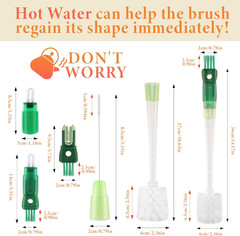 5 in 1 Water Bottle Brushes for Cleaning, Easily Cleans the Cup Mouth, Lid, Bott