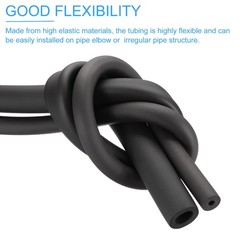 4Pcs 7/8″(22mm) ID x 6Ft Pipe Insulation Foam Tube Black