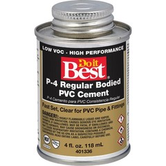 Do it Best 4 Oz. Regular Bodied Clear PVC Cement 18099-24 SIM Supply, Inc.