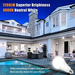 TOBUSA Dusk to Dawn Sensor Light Bulb Outdoor, A19 LED Bulbs Auto On Off 100 …