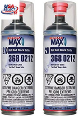 2 Pack Satin Black Spray Paint for Small Damage Repair