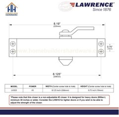 Door Closer for Residential and Light Commercial Door Use LH503
