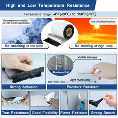 BXI Fluorocarbon Film Asphalt Waterproof Tape, 4 Inches X 32 4″ x 32′, White