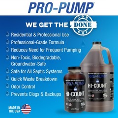 HI-COUNT Professional Grade Septic Tank Maintenance Liquid, 1 Gallon