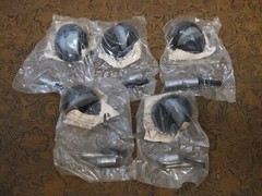 5x Glynn Johnson FB14X Dome Bumper Door Stop 1-1/4″ 1.25in NOS – Black – Lot#6 ᄂ