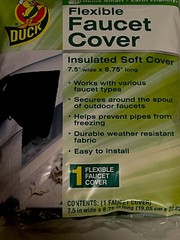 Duck Flexible Slip-On Insulated Black Outdoor Faucet Cover Freeze Protection NEW