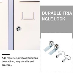 2 Pieces Electric Cabinet Lock Electrical Panel Distribution Sturdy Triangle
