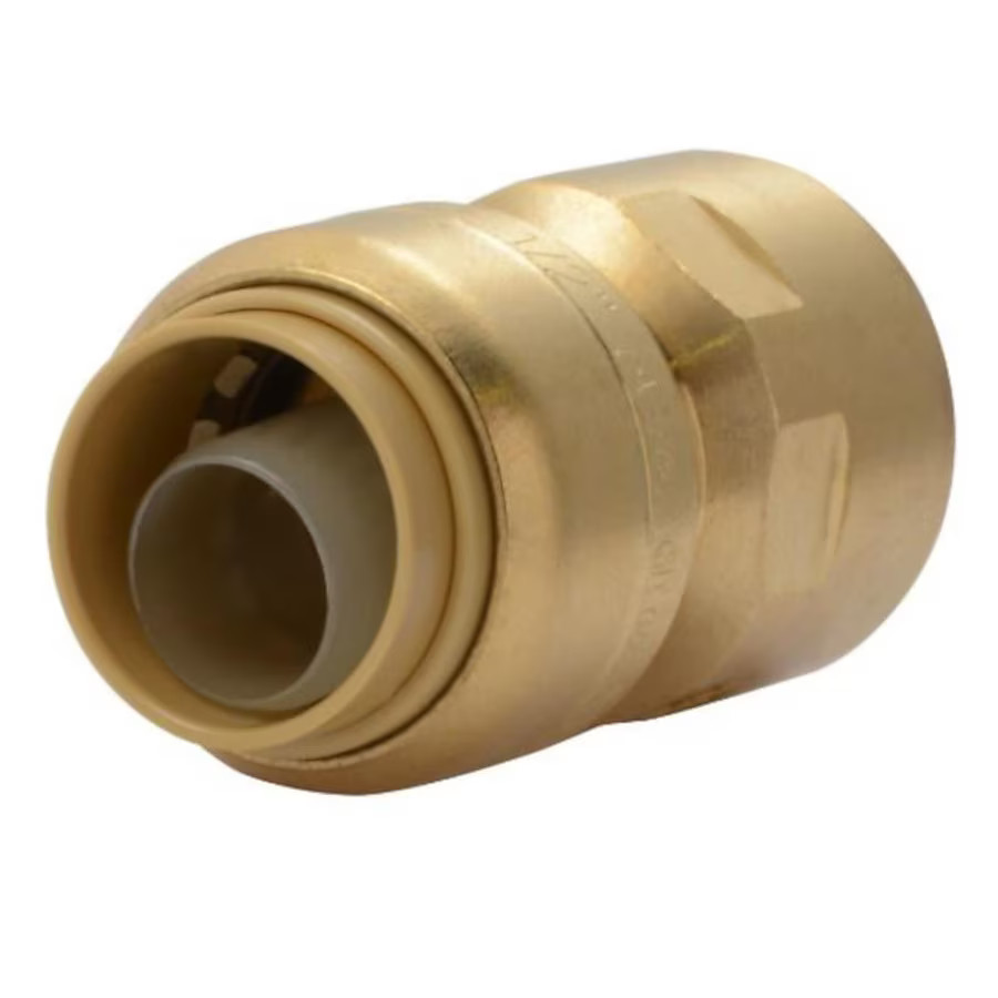 Sharkbite 1/2 in. x 1/2 in. FNPT Push Female Adapter in Brass – U072LF